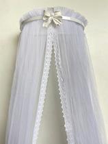 Dossel Laço Branco + Tule Renda