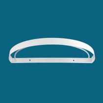 Dossel meia lua de chapinha lisa de 2,5 cm - branco Dossel meia lua de chapinha lisa de 2,5 cm - branco