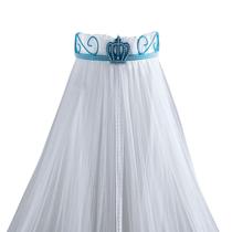 Dossel Mosquiteiro Parede Berço Americano Nacional Rede Tela Cortinado Quarto Bebe Coroa Principe Azul Claro