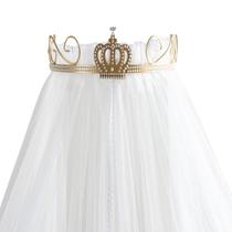 Dossel Mosquiteiro Parede Quarto Berço Criança Infantil Menino Menina Americano Coroa Perolas Dossel Mosquiteiro Parede Quarto Berço Criança Infantil Menino Menina Americano Coroa Perolas