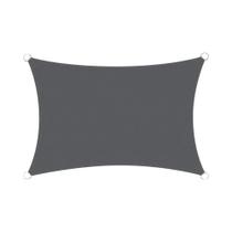 Dossel Retangular Impermeável com Proteção UV - Vela de Sol para Jardim, Varanda e Pátio (4x2m)