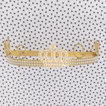 Dossel Suporte Berco Para Parede Enfeitado Coroa Dourado