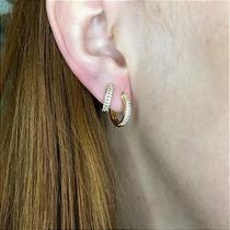 Dou Argolas Folheada Cravejada de Zircônia