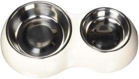 Double Diner Catit White com pratos de 350mL e 160mL Double Diner Catit White com pratos de 350mL e 160mL