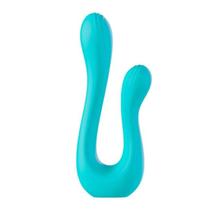 Double Passion Vibrador Duplo Flexível Linha Wellness Intt - Azul