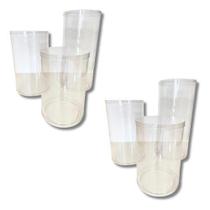 Double Trio Cilindro Transparente Tampa E Base Flexível Double Trio Cilindro Transparente Tampa E Base Flexível