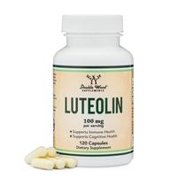 Double Wood Supplements Luteolin Supplement 100mg Porções (120 Cápsulas, Fabricado nos EUA) Polifenóis Potentes Flavonoides para o cérebro e suporte cardiovascular