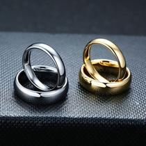 Dourado/Prata Aliança Anel Bisaer Anéis Casamento Para Mulheres Homens Titânio Aço Simples Clássico Casamento