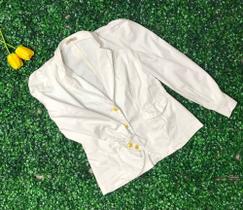 DOUTORAS MODAS Blazer Jeans Feminino Tingido Elegante 6291