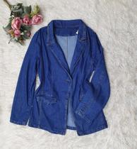 DOUTORAS MODAS BlazerJeans Feminino Acinturado Manga Longa 6097