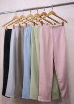 Doutoras Modas Calça Feminina Alfaiataria Cintura Alta Moda Elegante Blogueirinha com Bolsos Zr 8444
