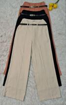 Doutoras Modas Calça Feminina Pantalona Amarante Acompanha Cinto Coleção Nova M8028