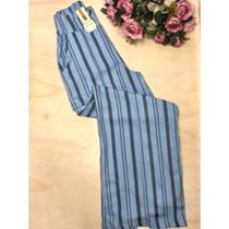 Doutoras Modas Calça Listrada de Linho 8406