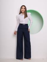 Doutoras Modas Calça Pantalona Linho Acompanha Cinto Coleção Nova 10020