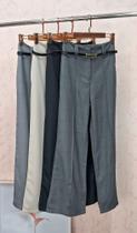 DOUTORAS MODAS Calça Pantalona Linho Acompanha Cinto Coleção Nova 80028