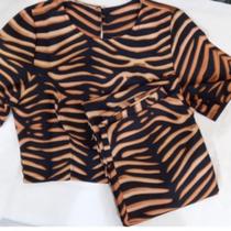 DOUTORAS MODAS Conjunto Alfaiataria Animal Print 6411 DOUTORAS MODAS Conjunto Alfaiataria Animal Print 6411