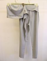 Doutoras Modas Conjunto Feminino Calça Pamtalona e Cropeed Faixa Luis Twill 91111