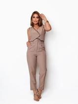 Doutoras Modas Conjunto Luis Twill Colete e Calça com Barra Dobrada Lançamento 87400