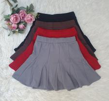 DOUTORAS MODAS Saia Curta com Babado Estiloso 0032