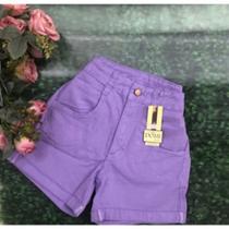 Doutoras Modas Shorts Jeans Tingido com Bolso 9229