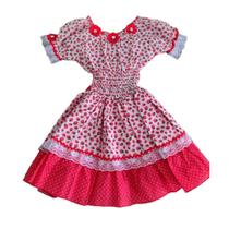 Douvelin Vestido Junino Lastez Moranguinhos Vermelho Douvelin Vestido Junino Lastez Moranguinhos Vermelho