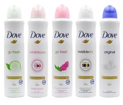 Dove Desodorante Antitranspirante Aerosol - Pacote com 5 Unidades (250ml cada)