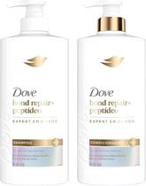 Dove Kit Bond Repair + Peptídeo Shampoo 600ml + Condicionador 600ml Para Cabelos Danificados