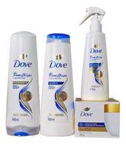 Dove Reconstrução Queratina Com Mascara 10 Em 1 + spray leave in shampoo 400ml cond 400ml