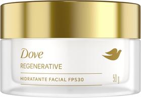 Dove Regenerative Hidratante Facial FPS 30 50g Com Proteção UVA UVB, Ação Antissinais, Hidratação Diária, Textura Leve E