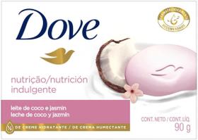 Dove sabão em barra leite de coco e pétalas de jasmin 90g