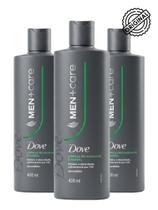 Dove Shampoo Limpeza Refrescante Men+Care 3 Unidades 400ml Dove Shampoo Limpeza Refrescante Men+Care 3 Unidades 400ml