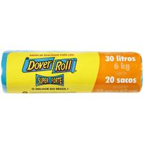Dover roll saco p/ lixo super forte azul rolo 25x20x30l