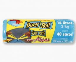 Dover Roll Super Forte com alças rolo azul com 40 sacos 15L