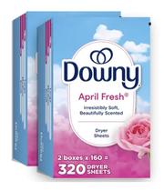 Downy April Fresh Lenço Amaciante Secadora Roupa 320 Unidades Downy April Fresh Lenço Amaciante Secadora Roupa 320 Unidades