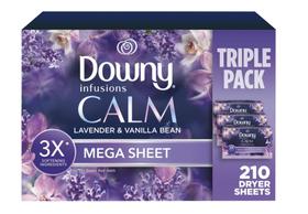 Downy Infusions Calm Lenço Amaciante P/ Secadora- 210 folhas