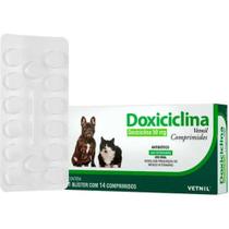Doxiciclina Vetnil 50 mg para Cães e Gatos com 14 comprimidos