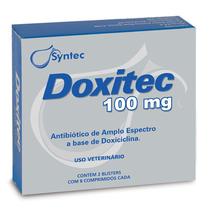 Doxitec 100mg Antibiótico Doxiciclina Cães - 16 Comprimidos - Syntec