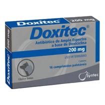Doxitec 200mg Com 16 Comprimidos Para Cães e Gatos - Syntec Doxitec 200mg Com 16 Comprimidos Para Cães e Gatos - Syntec