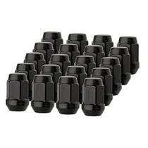 DPAccessories LCB3B2HE-BK04020 20 Preto 1/2-20 Feche-End Bulge Acorn Lug Nuts - Assento cone - 3/4" Hex