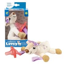 Dr. Brown's Baby Lovey Pacifier and Teether Holder, Soft Plush Stuffed Animal Deer Pacifier Tether com Chupeta Rosa, 100% Pacificador de Silicone, 0+ Meses, Bebê - Bebê - Criança