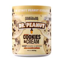 Dr Peanut Pasta de amendoim 600g Zero Açucar Sabor Cookies Cream Dr Peanut Pasta de amendoim 600g Zero Açucar Sabor Cookies Cream
