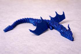 Dragão Articulado Fidget Autista Criança Com Asa Premium Azul