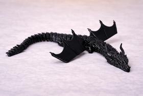 Dragão Articulado Fidget Autista Criança Com Asa Premium Preto