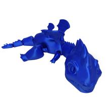 Dragão Baby Articulado 22cm Impressão 3D Azul Metálico
