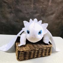 Dragão Banguela De Pelúcia Gigante 60cm Branco