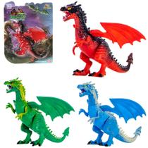 Dragão de Brinquedo Animal Bicho Coleção Medieval Voador Dragão de Brinquedo Animal Bicho Coleção Medieval Voador