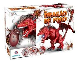 Dragão de Fogo Dinossauro Controle Remoto Bateria Recarregavel - Solta Fumaça, Anda, Som e Luz - Polibrinq Dragão de Fogo Dinossauro Controle Remoto Bateria Recarregavel - Solta Fumaça, Anda, Som e Luz - Polibrinq