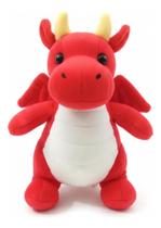 Dragão De Pelúcia Fofo Boneco Macio Infantil Para Presente Vermelho