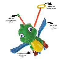 DRAGÃO DIVERTIDO - brinquedo - colorido - para crianças - animal - divertido - COM HASTE - divplast