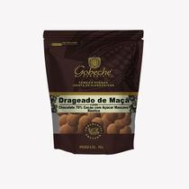 Drageado de Maçã com Chocolate 70% Cacau com Açúcar Mascavo Rústico - 90g - Gobeche Chocolates